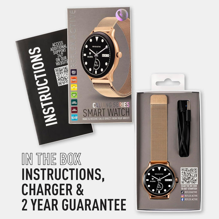 Reflex Active Series 22 Rose Gold Smart Calling Watch
