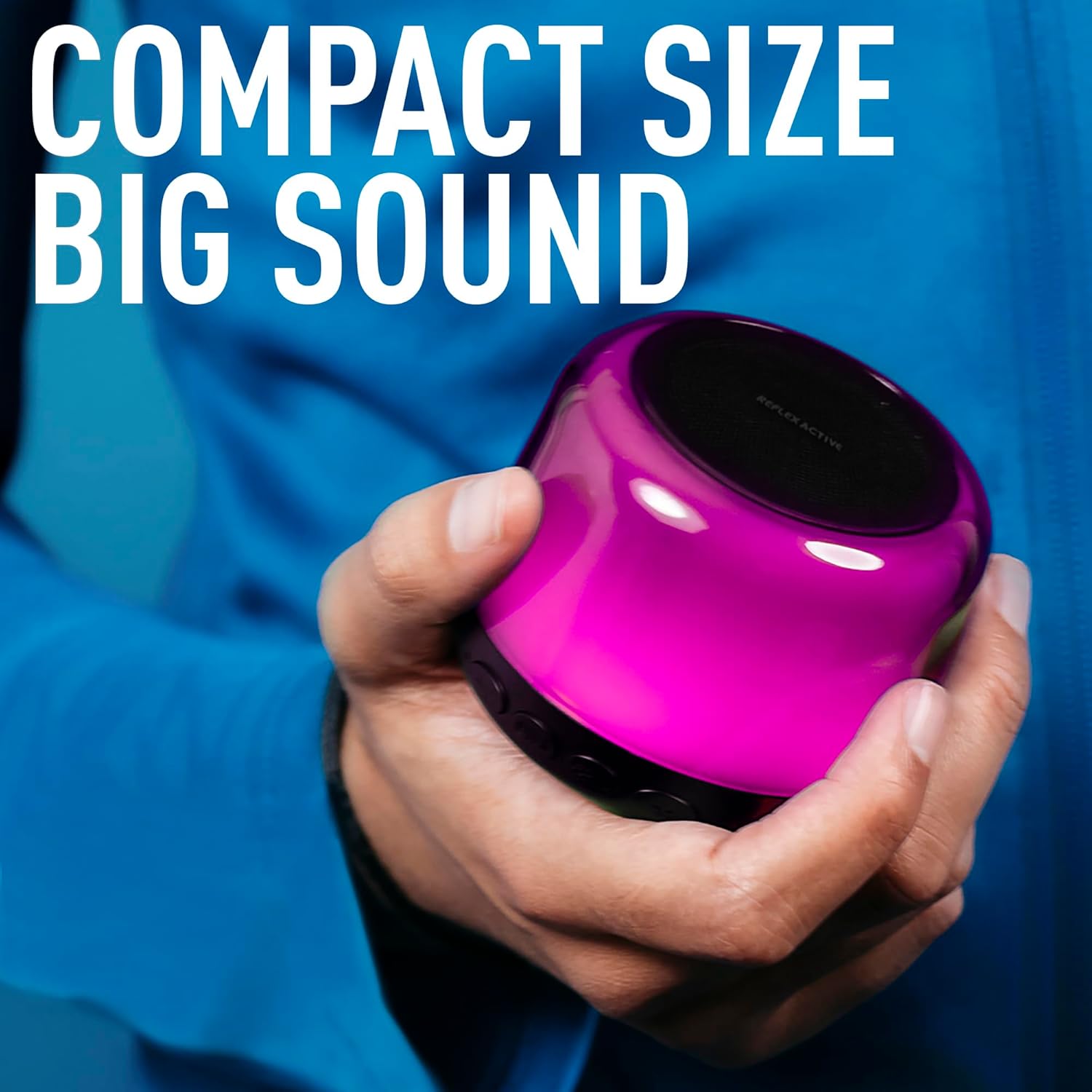 Reflex Active Mini Boom Portable Wireless Bluetooth Speaker for Travel, Outdoors, Home