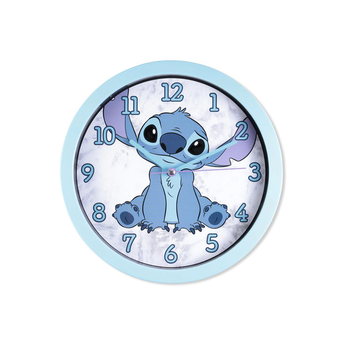 Accutime Disney Lilo & Stitch LAS3015 Wanduhr mit Cartoon-Motiv, leicht zu lesen, batteriebetrieben, für Kinder, Zuhause, Schlafzimmer, Schule, Wohnzimmer, Blau