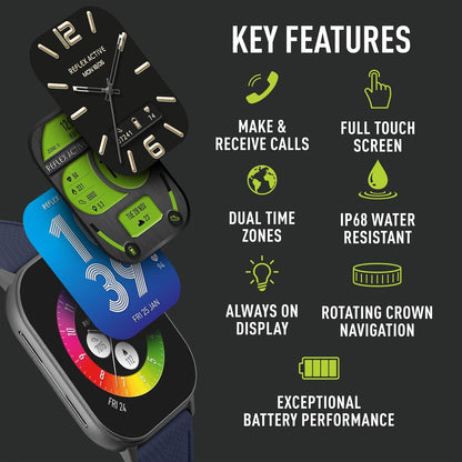 Reflex Active Series 29 AMOLED Blue Smart Calling Watch