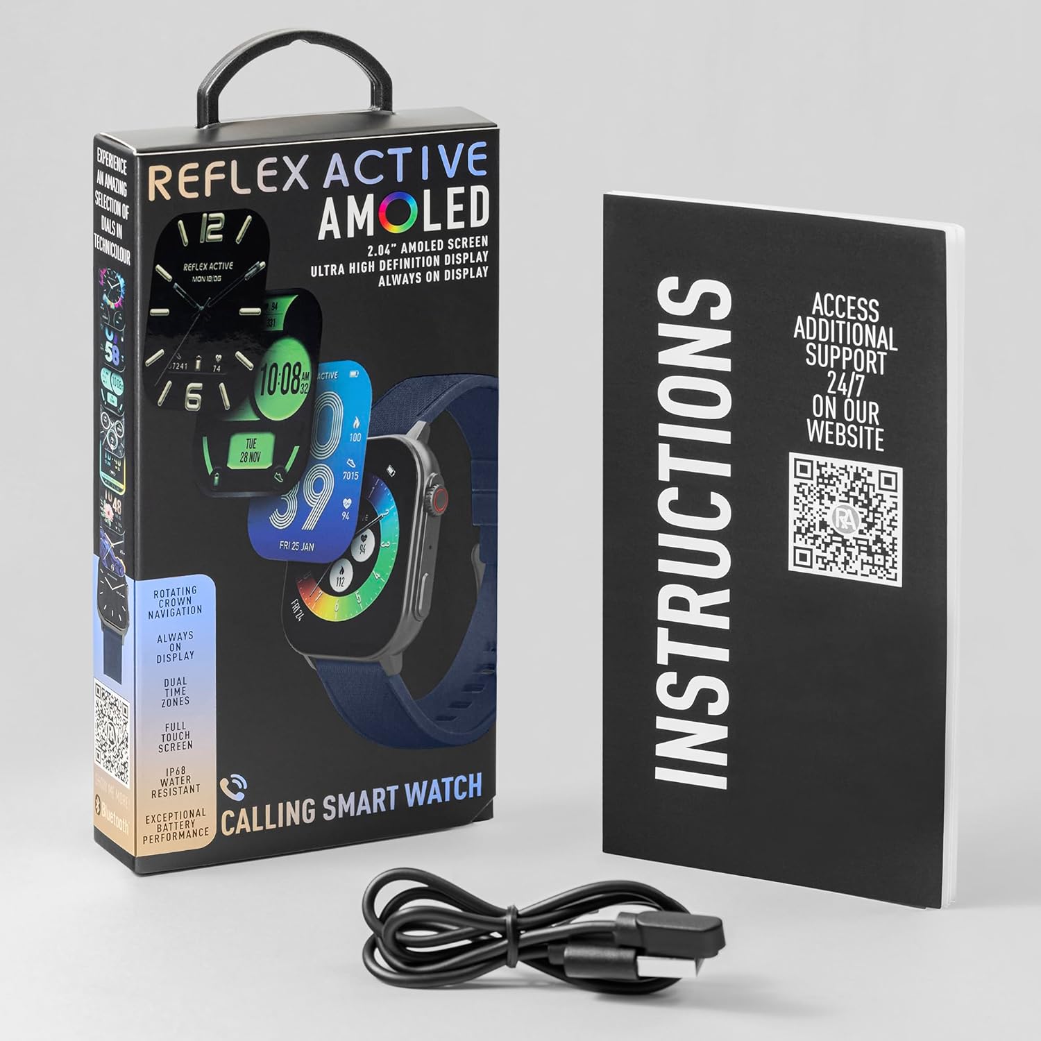 Reflex Active Series 29 AMOLED Blue Smart Calling Watch