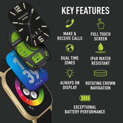 Reflex Active AMOLED Series 29 Black Smart Calling Watch