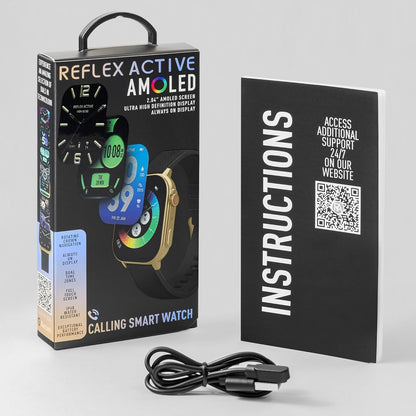 Reflex Active AMOLED Series 29 Black Smart Calling Watch