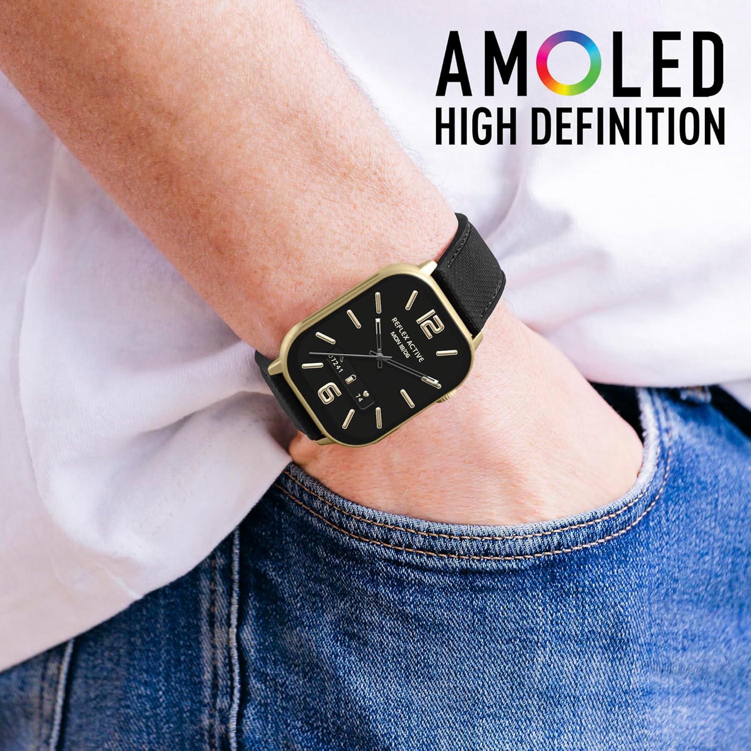 Reflex Active AMOLED Series 29 Black Smart Calling Watch