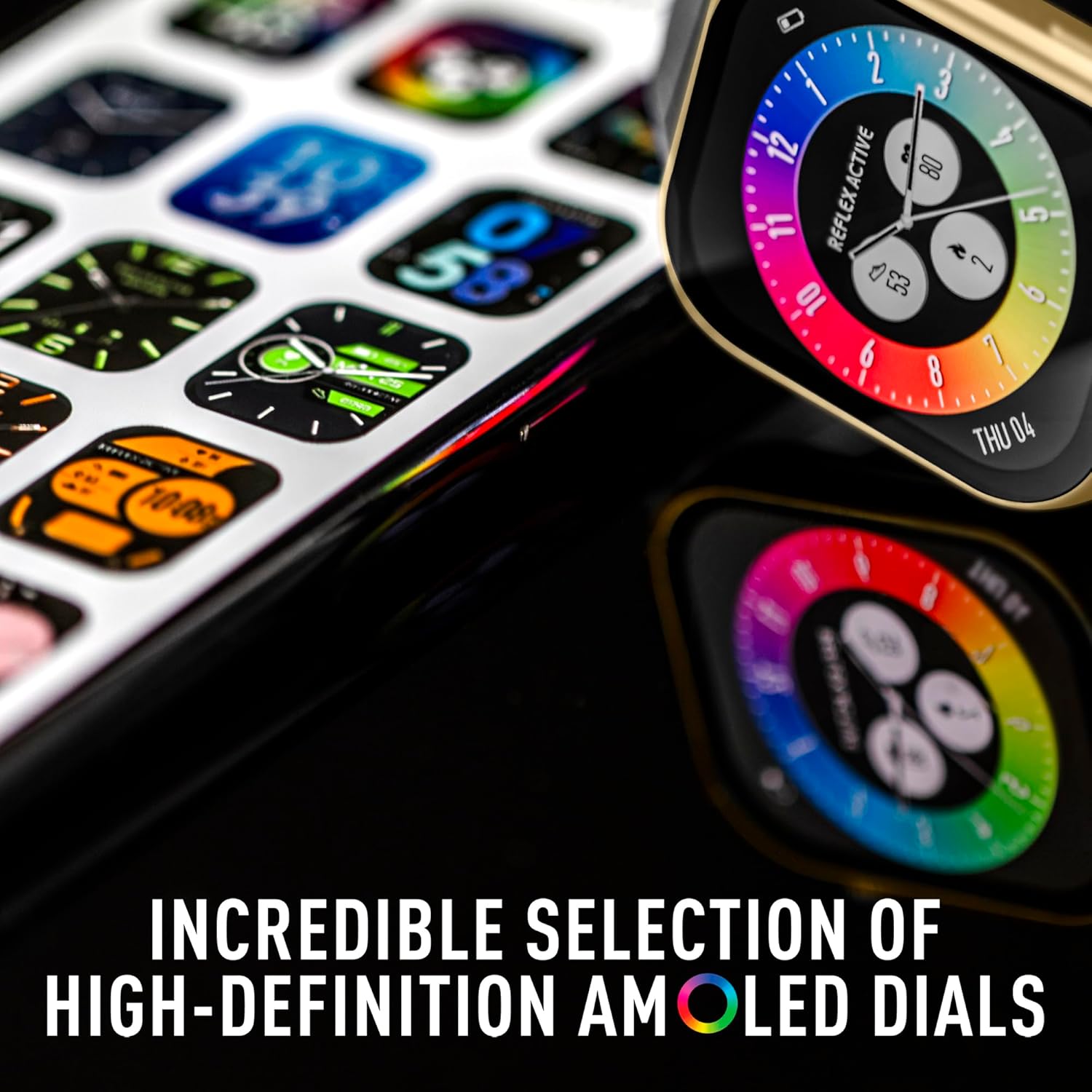 Reflex Active AMOLED Series 29 Black Smart Calling Watch