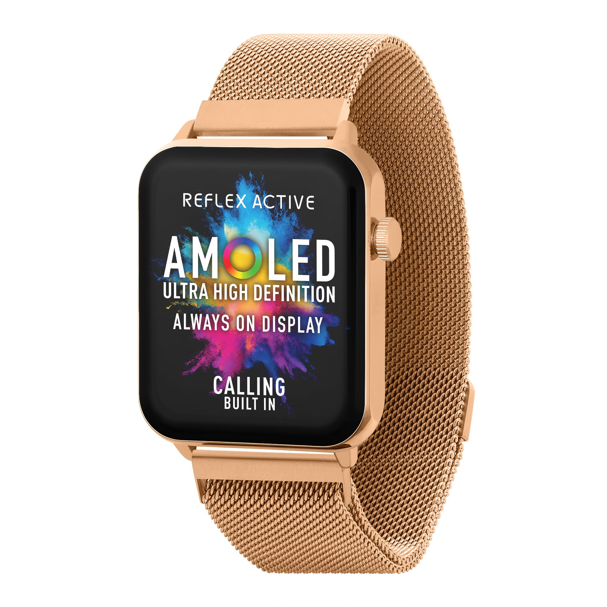 Reflex Active AMOLED Series 30 Rose Gold Mesh Strap Smart Watch