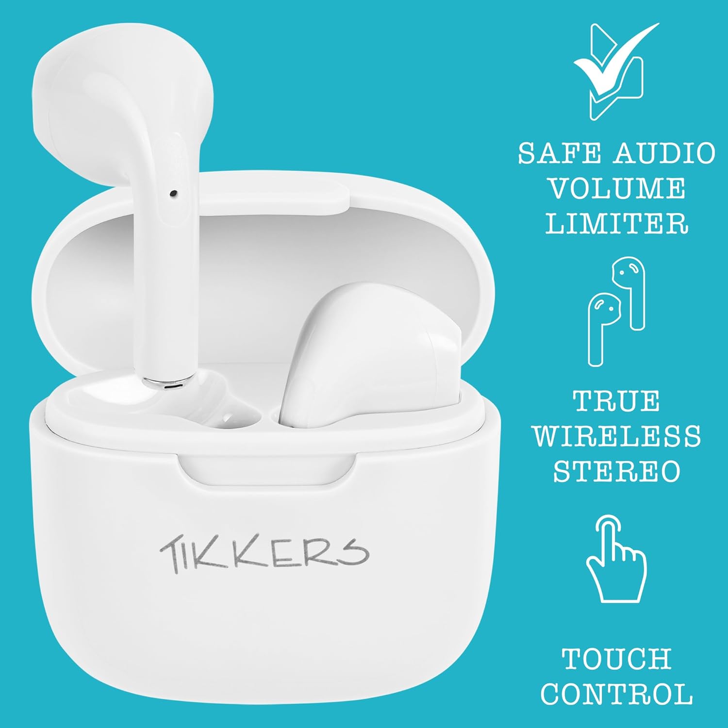 Tikkers Series 10 White Smart watch with TWS