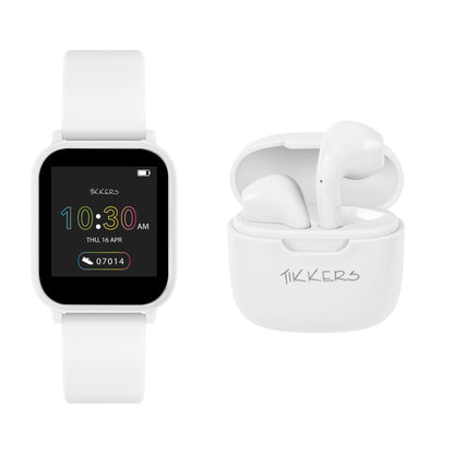 Tikkers Series 10 White Smart watch with TWS