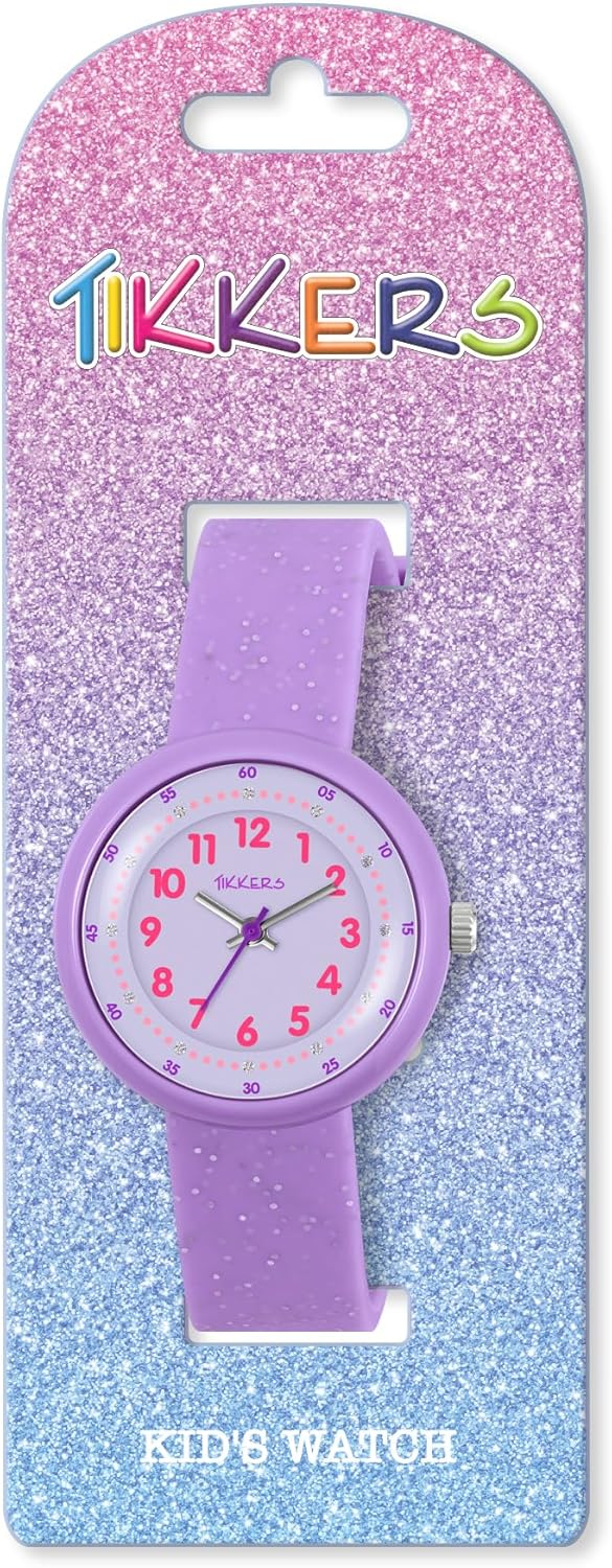 Tikkers Purple Glitter Strap Watch