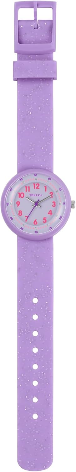 Tikkers Purple Glitter Strap Watch