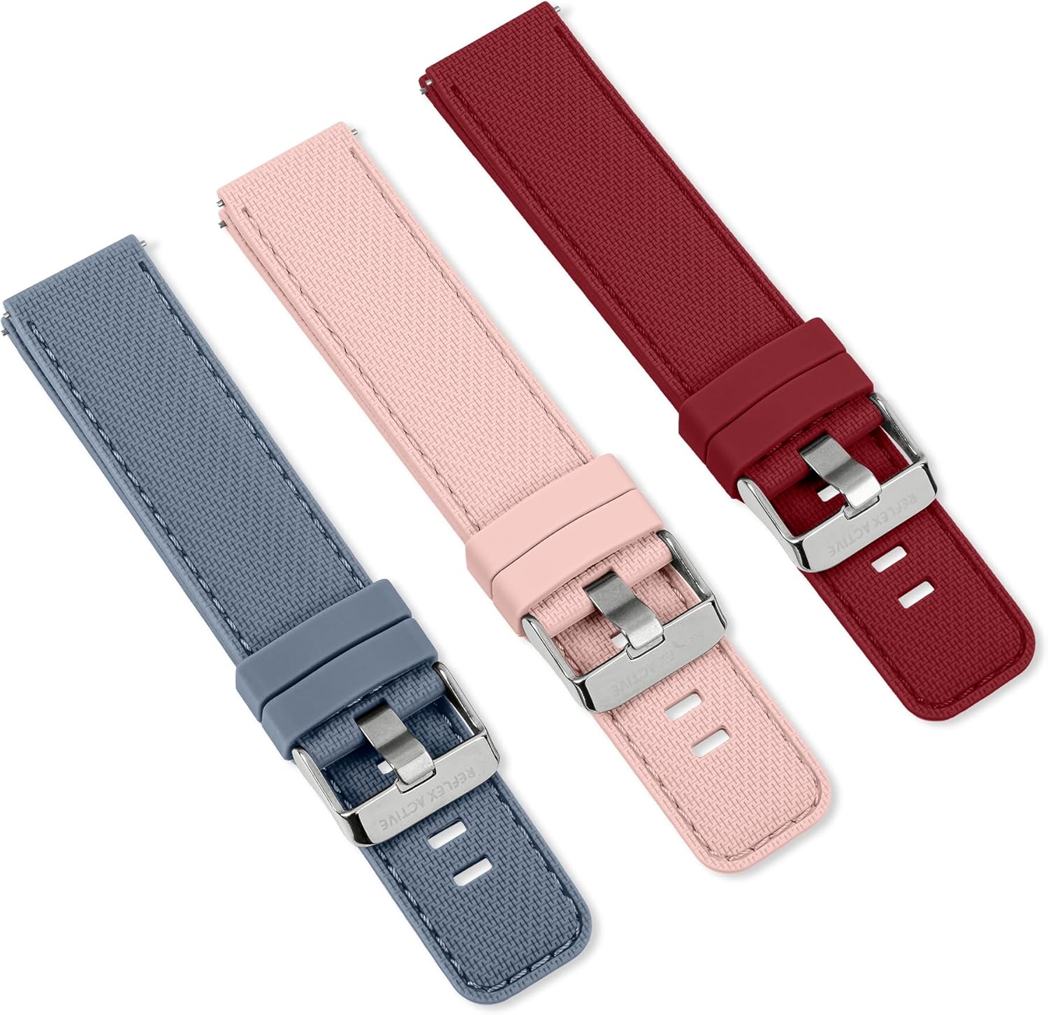 Reflex Active 20mm Interchangeable Smart Watch Red, Pink & Blue Strap Set