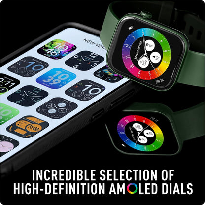 Reflex Active Series 40 Forest Green Silicone Strap AMOLED Smart Calling Watch