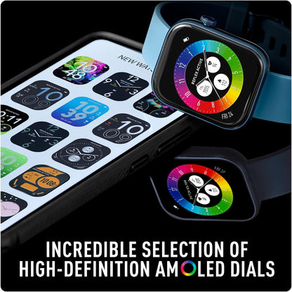 Reflex Active Series 40 Denim Blue Silicone Strap AMOLED Smart Calling Watch