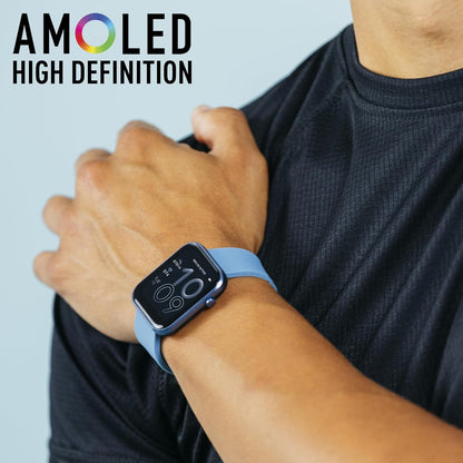 Reflex Active Series 40 Denim Blue Silicone Strap AMOLED Smart Calling Watch