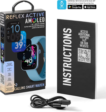 Reflex Active Series 40 Denim Blue Silicone Strap AMOLED Smart Calling Watch