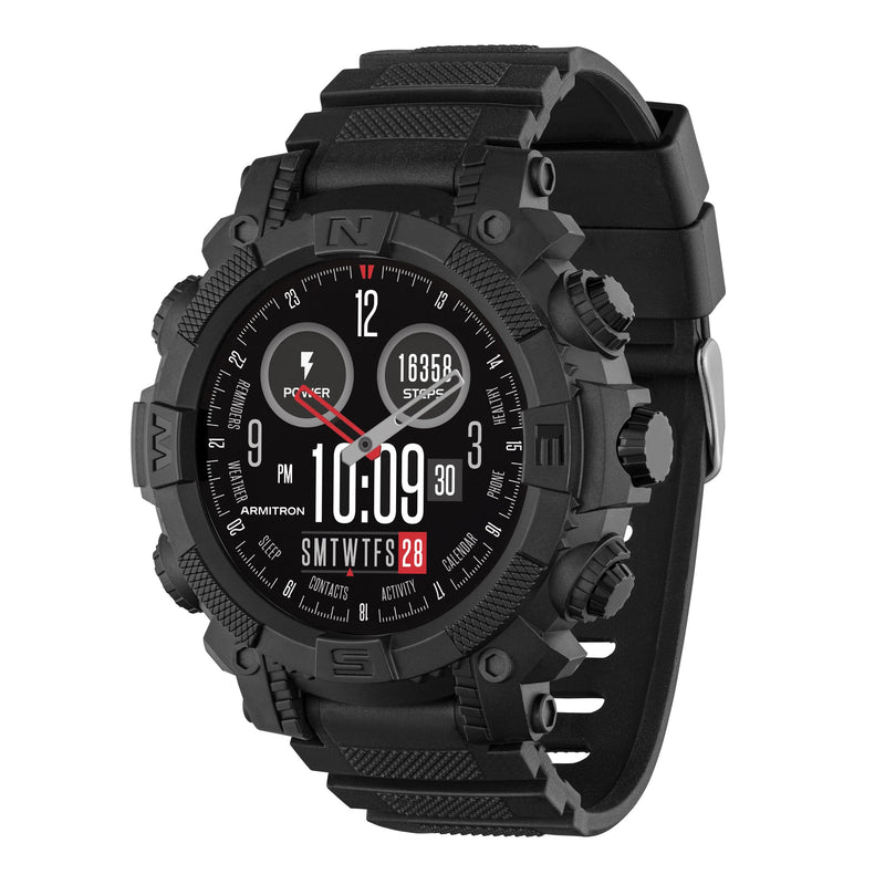 Reflex Active Series 38 Black Silicone Strap Sports Smart Calling Watch