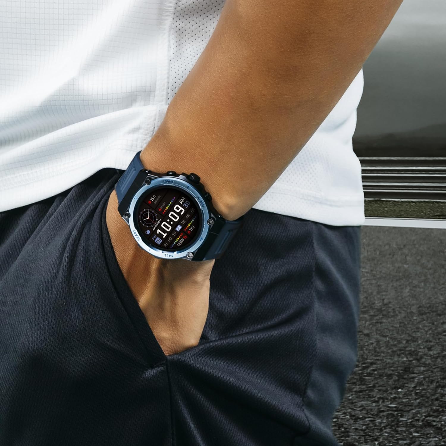 Reflex Series 39 Blue Silicone Strap Sports Smart Calling  Watch