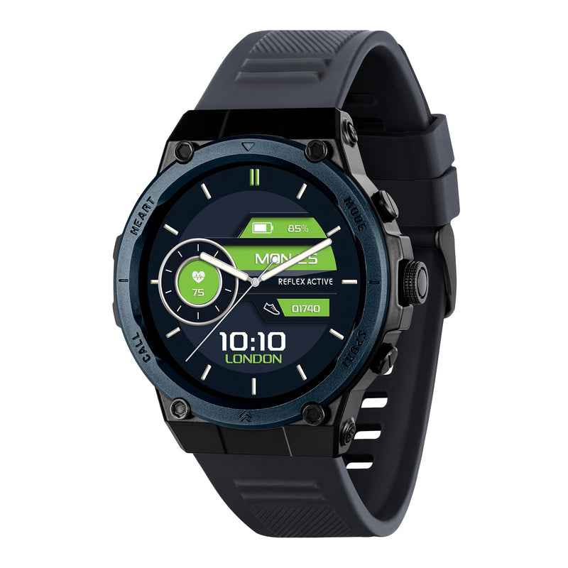 Reflex Series 39 Blue Silicone Strap Sports Smart Calling  Watch