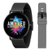 Reflex Active Series 42 Black Mesh and Grey Silicone Strap AMOLED Ultra Slim Smart Calling Watch Set