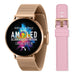 Reflex Active Series 42 Rose Gold Mesh and Pink Silicone Strap AMOLED Ultra Slim Smart Calling Watch Set