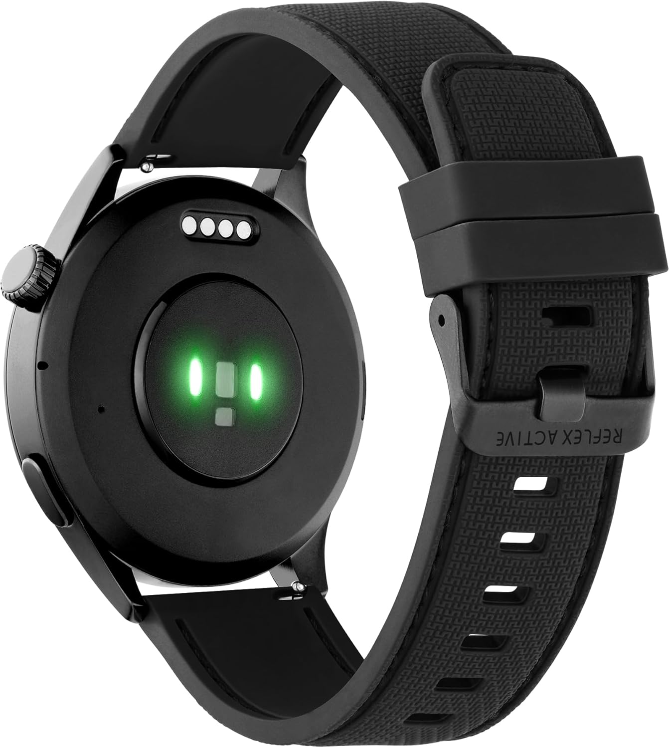 Reflex Active Series 45 Black Silicone AMOLED GPS Sports Smart Calling Watch