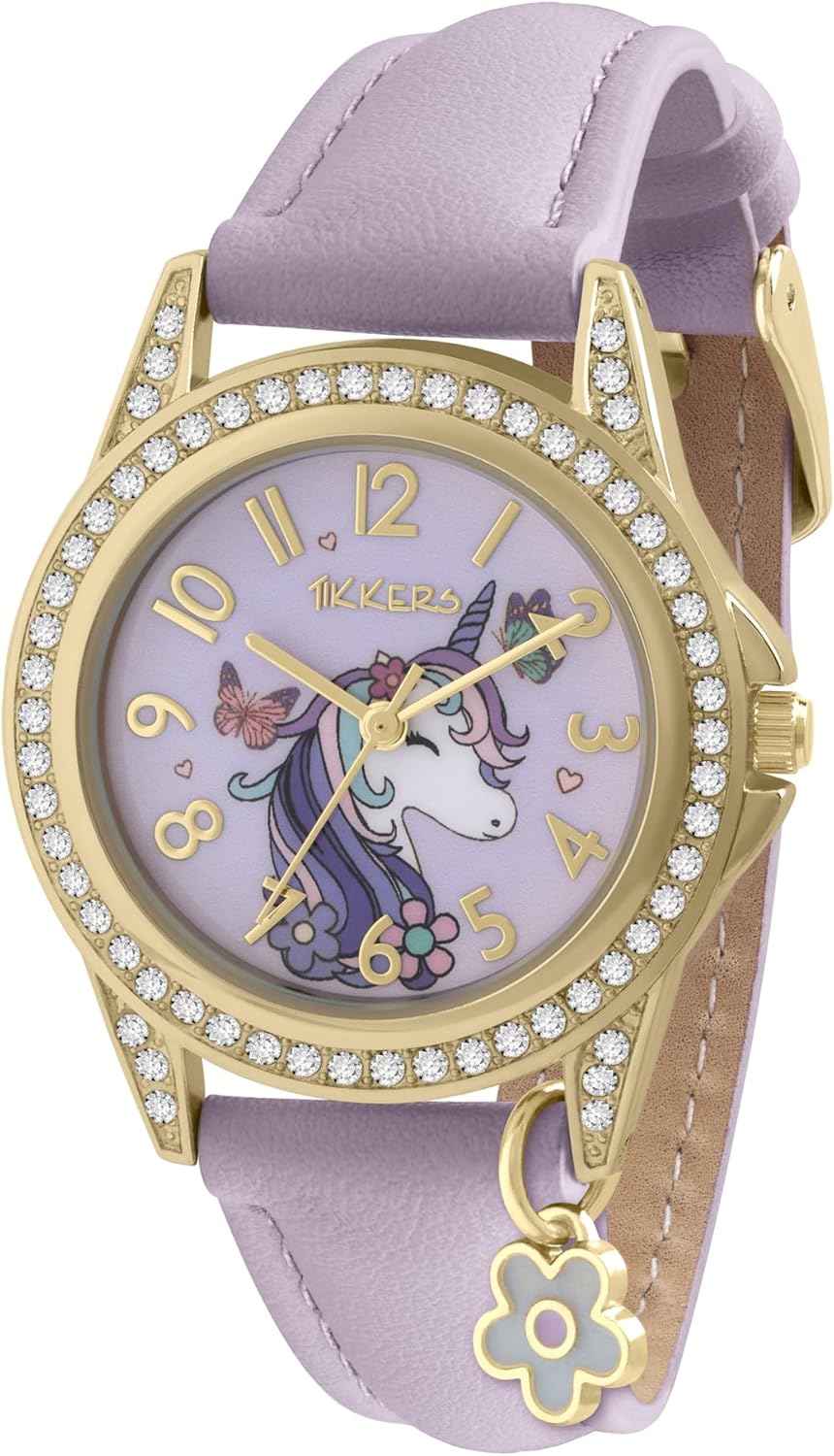 Tikkers Girls Purple Unicorn Watch, Bracelet and Purse Gift Set