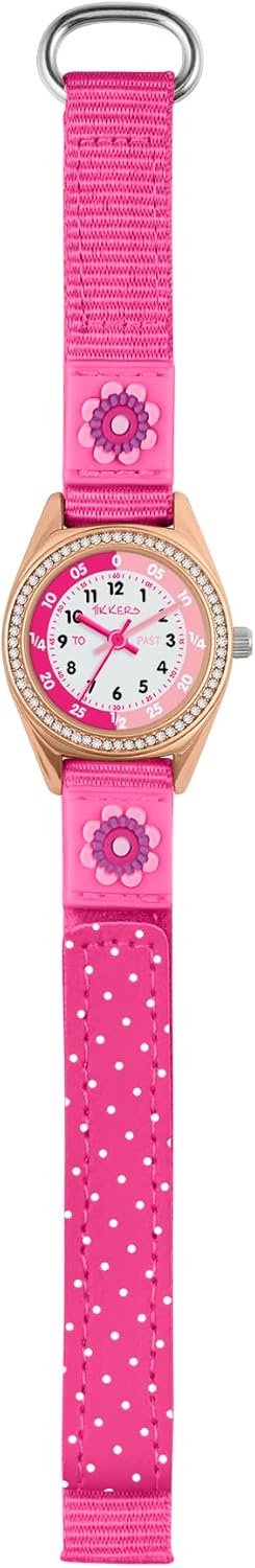 Tikkers Pink Flower Watch, Necklace and Purse Gift Set