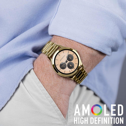 Reflex Active Series 31 Gold Stainless Steel Strap AMOLED Smart Calling Watch
