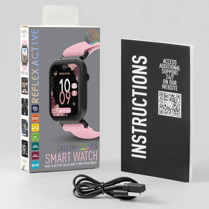 Reflex Active Series 37  Dusty Pink Strap Smart Calling Watch