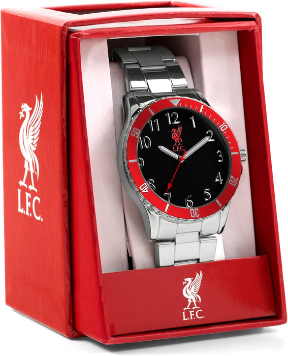 Silver Liverpool FC Quartz Watch Red Dial