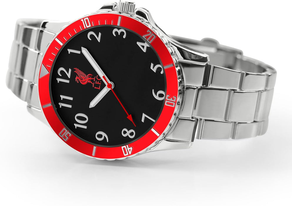 Silver Liverpool FC Quartz Watch Red Dial