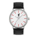Silver Liverpool Quartz Black Strap Watch