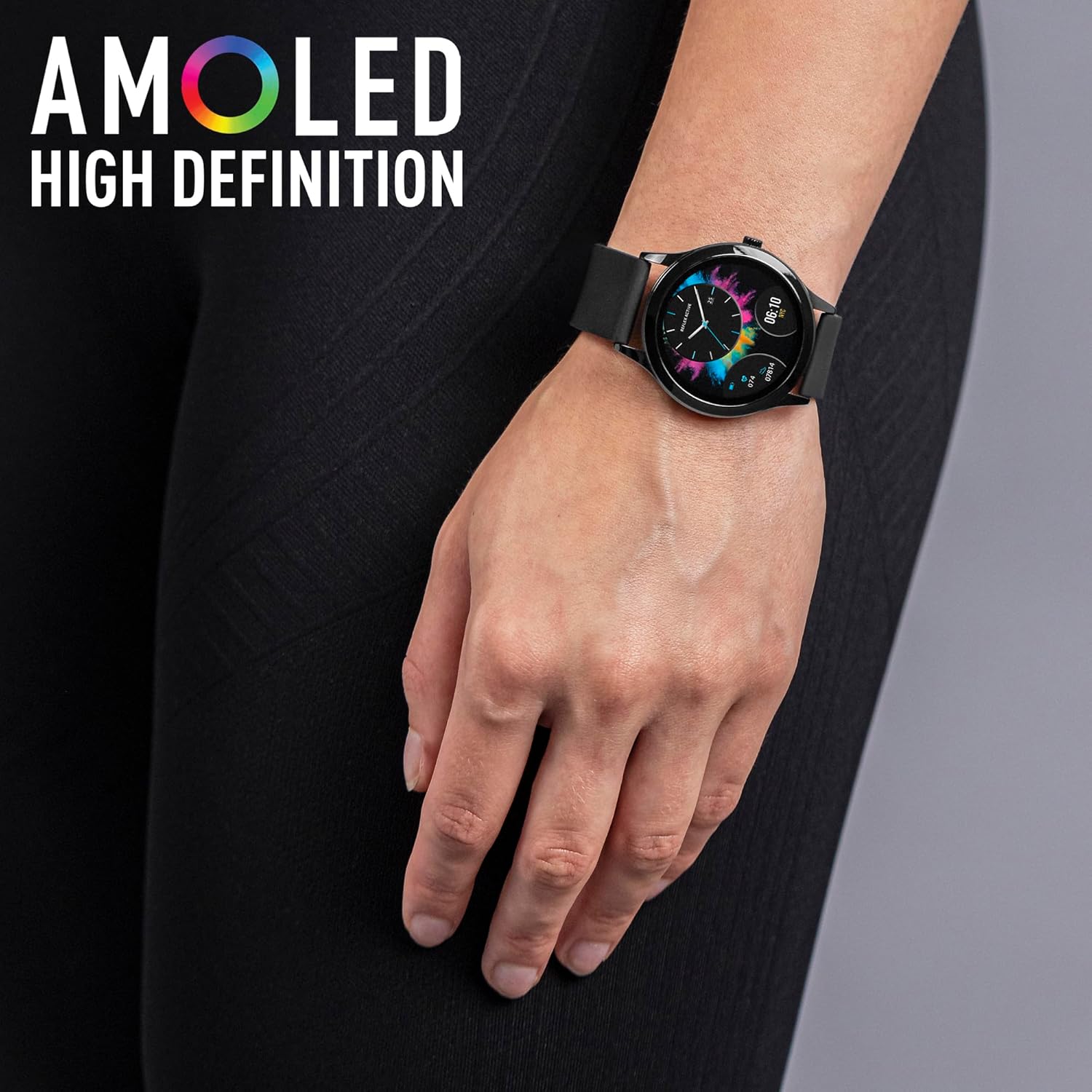 Reflex Active Series 31 Black Silicone AMOLED Smart Calling Watch
