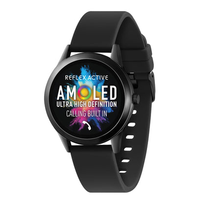 Reflex Active Series 31 Black Silicone AMOLED Smart Calling Watch