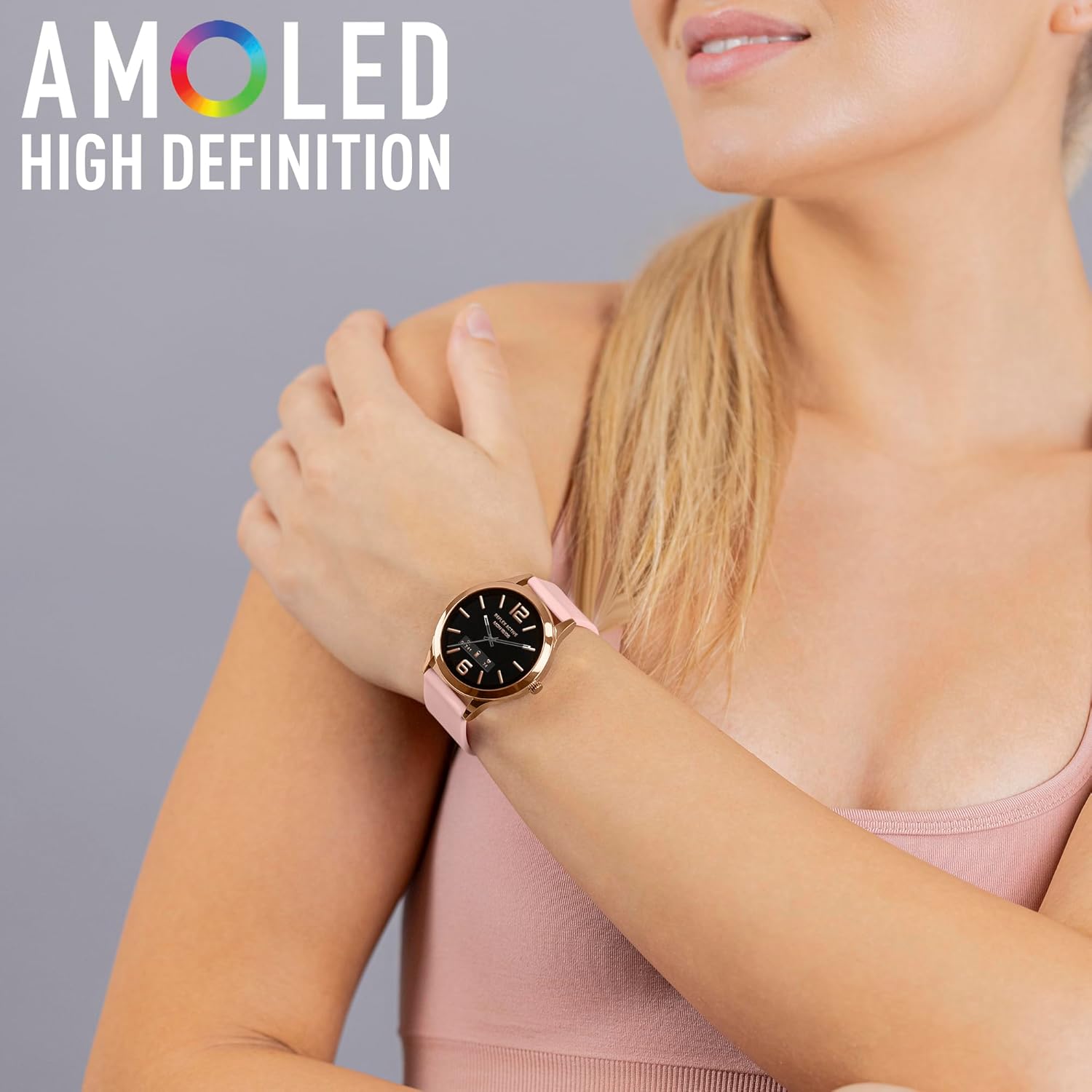 Reflex Active Series 31 Pink Silicone AMOLED Smart Calling Watch