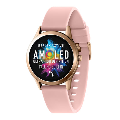 Reflex Active Series 31 Pink Silicone AMOLED Smart Calling Watch
