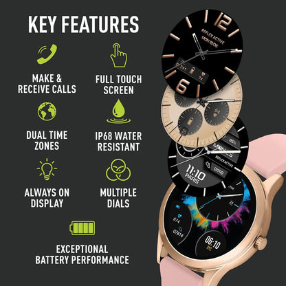 Reflex Active Series 31 Pink Silicone AMOLED Smart Calling Watch