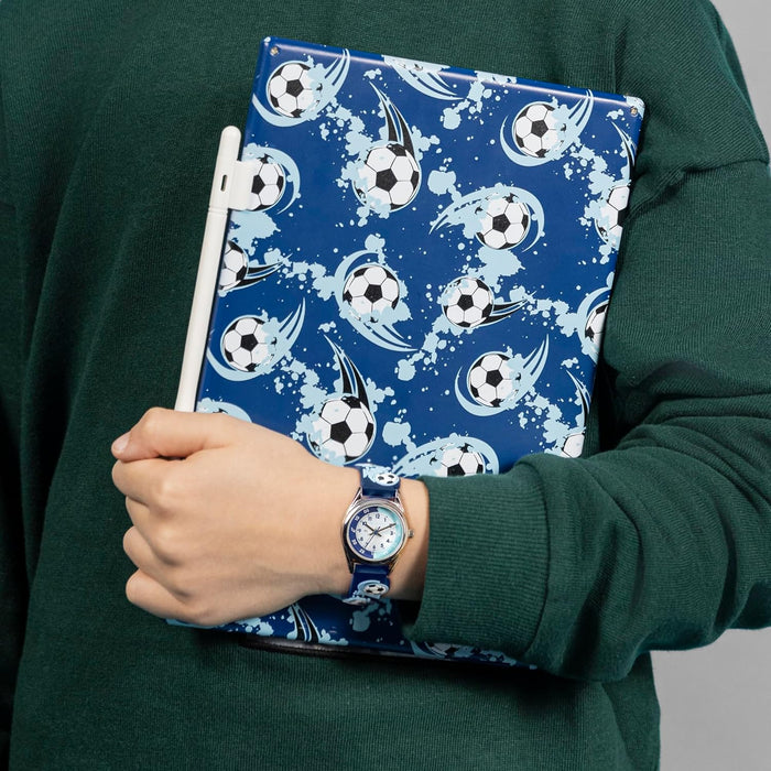 Tikkers 3D Football Silicone Strap Watch & Drawing Pad Set