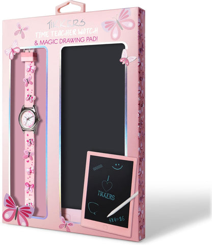 Tikkers 3D Butterfly watch and Writing Pad Set