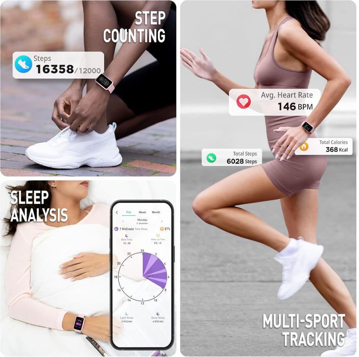 Reflex Active Series 49 Pink Strap Smart Calling Watch