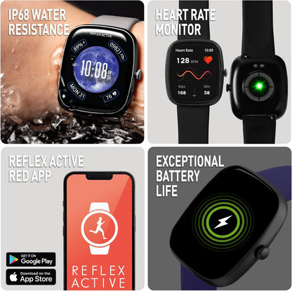 Reflex Active Series 50 Smart Black Calling Watch Interchangeable Set