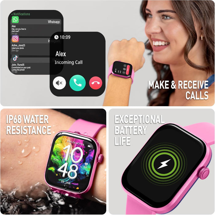 Series 40 AMOLED Smart Aluminium Pink Strap Calling Watch