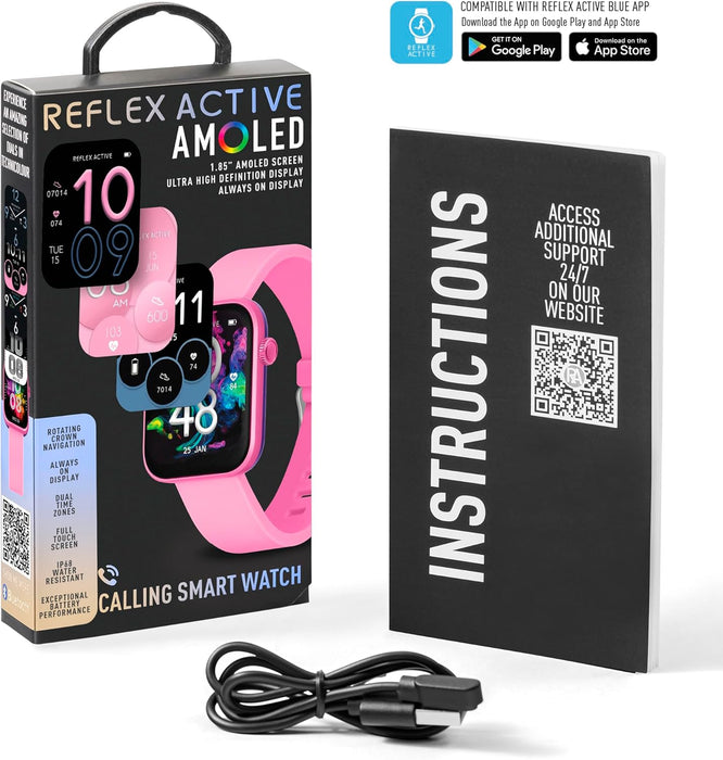 Series 40 AMOLED Smart Aluminium Pink Strap Calling Watch