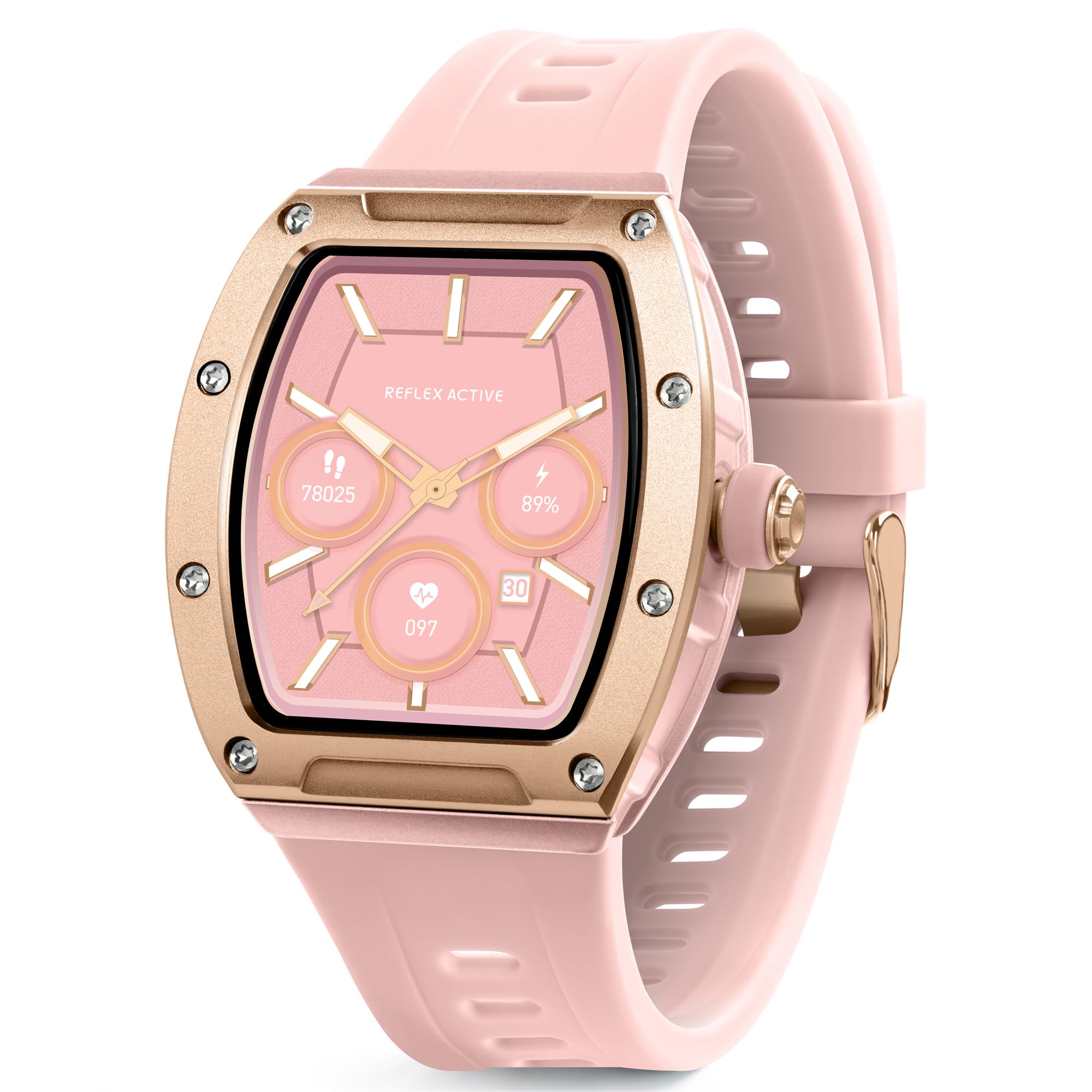 Reflex Active Series 52 Pink Strap Smart Calling Watch
