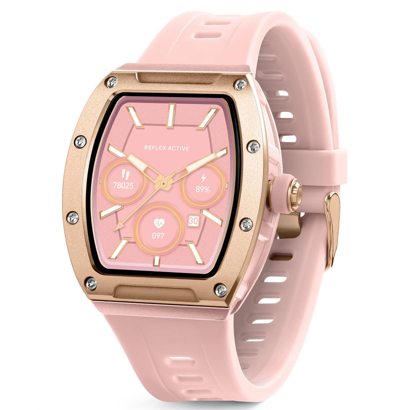 Reflex Active Series 52 Pink Strap Smart Calling Watch