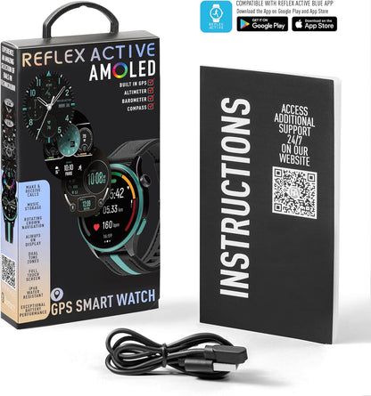 Series 54 AMOLED GPS Black and Green Smart Calling Watch
