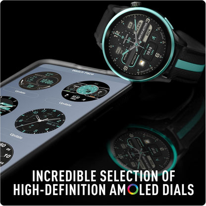 Series 54 AMOLED GPS Black and Green Smart Calling Watch