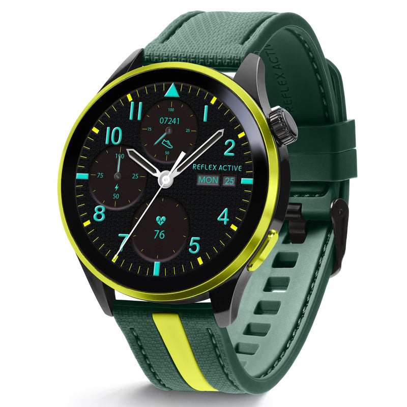 Series 54 AMOLED GPS Green and Yellow Smart Calling Watch
