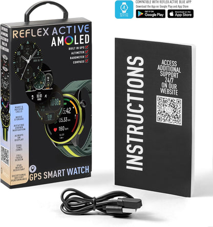 Series 54 AMOLED GPS Green and Yellow Smart Calling Watch