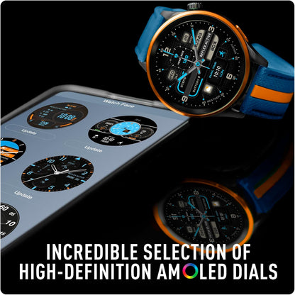Series 54 AMOLED GPS Blue and Orange Smart Calling Watch